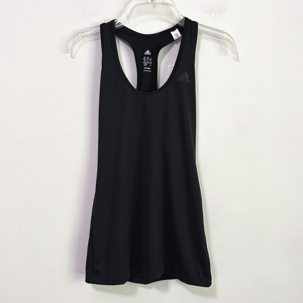 Adidas ClimaLite Racerback Tank Top XS Black Running Active Workout‎ Summer NEW